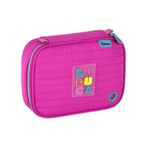 Estojo Box Luluca Meninas Pandinha Escolar 36 Elásticos