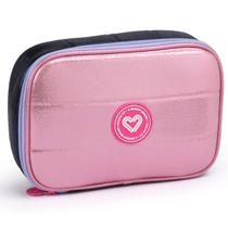 Estojo Box Metalizado Teen Reforçada Escola Meninas Color Up Cor:Marinho Estojo Box Metalizado Teen Reforçada Escola Meninas Color Up Cor:Marinho