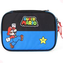 Estojo Box Oficial Super Mario World Poliéster Infantil