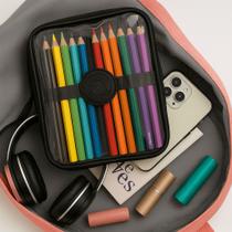 Estojo Box Organizador Escola Bolsinha Lápis Com Divisória