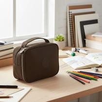 Estojo Box Organizador Escola Grande Masculino Feminino Liso