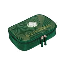 Estojo Box Palmeiras Com Divisória 30 Elásticos Escolar