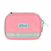 Estojo Box Para 100 Lapis Stitch Salmao Infantil