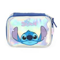 Estojo Box Stitch Disney Escolar, Prata - Luxcel
