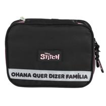 Estojo Box Stitch Disney Original Juvenil Preto Escolar Luxcel