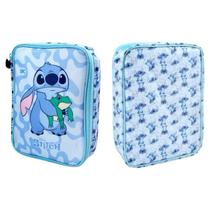 Estojo box stitch grande para caneta lapis escolar