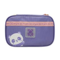 Estojo Box Utility Panda Lilás Juvenil Feminino Xeryus