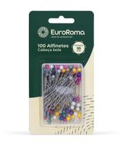 Estojo C/ 100 Alfinetes de Cabeça Bola Sortido 55mm Euroroma Estojo C/ 100 Alfinetes de Cabeça Bola Sortido 55mm Euroroma