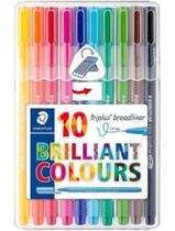 Estojo c10 pcs triplus broadliner brilliant colours 338 sb10
