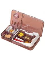 Estojo Caixa De Armazenamento De Comprimidos Transparente E Conveniente 3 em 1,Porta-comprimidos portátil minúsculo com