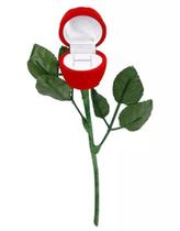 Estojo Caixa Para Anel Aliança Brinco Rosa Cabo Veludo Estojo Caixa Para Anel Aliança Brinco Rosa Cabo Veludo