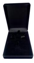 Estojo Caixinha Linha Veludo Colar Conjunto Médio Preto Estojo Caixinha Linha Veludo Colar Conjunto Médio Preto