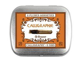 Estojo Caligrafia Brause com 6 Penas Calligraphie - Herbin