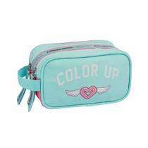 Estojo Candy Collor Moderno Escola Bolsinha de Lápis 2 Divisórias duplo Faculdade Trabalho Feminino Estojo Candy Collor Moderno Escola Bolsinha de Lápis 2 Divisórias duplo Faculdade Trabalho Feminino