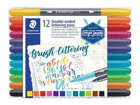 Estojo Caneta Brush Lettering Staedtler 12 Cores
