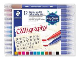 Estojo Caneta Caligrafia E Lettering Staedtler 12 Cores
