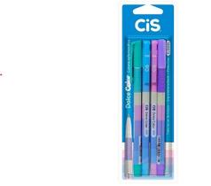 Estojo Caneta Esferográfica Cis Dolce Color C/4 Cores 0,5 Mm 67.0002 Estojo Caneta Esferográfica Cis Dolce Color C/4 Cores 0,5 Mm 67.0002