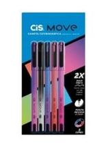Estojo Caneta Esferográfica Cis Move C/5 Cores 52.0675 Estojo Caneta Esferográfica Cis Move C/5 Cores 52.0675