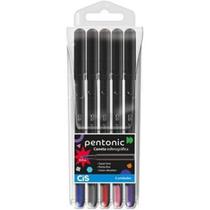 Estojo Caneta Esferográfica Cis Pentonic C/5 Cores 56.2103