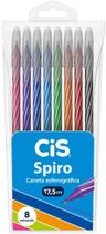 Estojo Caneta Esferográfica Spiro 0.7mm 8 Cores Cis