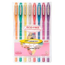 Estojo Caneta Gel Angelic Colour com 8 Cores - Uni