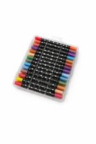 Estojo Caneta Glitter Ponta Dupla 48 Unidades 96 Cores para Desenho e Arte
