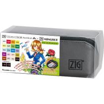 Estojo Caneta Kuretake Zig Real Brush + Mangaka 22 Peças