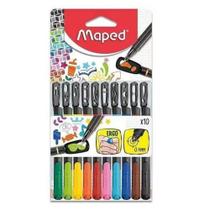 Estojo Caneta Maped Fineliner Graph Peps Mania 10 Unidades