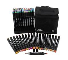 Estojo Caneta Marcador Ponta Dupla Dual Blush Com 60 Cores - Ciranda Cultural