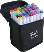 Estojo Caneta Marcador Touch para Colorir Desenho Boobie Goods Profissional 36 cores Estojo Caneta Marcador Touch para Colorir Desenho Boobie Goods Profissional 36 cores