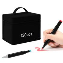Estojo Caneta Marcadores Com Ponta Dupla Tampa Com Número de Cores com 120 Peças Estojo Caneta Marcadores Com Ponta Dupla Tampa Com Número de Cores com 120 Peças