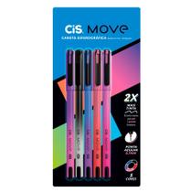 Estojo Caneta Move com 5 Cores - CiS Estojo Caneta Move com 5 Cores - CiS