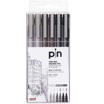 Estojo Caneta Nanquim UNI PIN 200 UNI-BALL com 6 Unidades 56.5300 Estojo Caneta Nanquim UNI PIN 200 UNI-BALL com 6 Unidades 56.5300