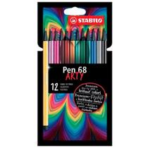 Estojo Caneta Pen 68 Arty com 12 Unidades - Stabilo Estojo Caneta Pen 68 Arty com 12 Unidades - Stabilo