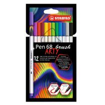 Estojo Caneta Pen 68 Brush Arty com 12 Unidades - Stabilo