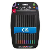 Estojo Caneta Pentonic 0.7mm com 10 Cores - CiS Estojo Caneta Pentonic 0.7mm com 10 Cores - CiS