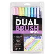 Estojo Caneta Pincel Tombow Dual Brush C/10 Cores Pastel 56187 1 ed Estojo Caneta Pincel Tombow Dual Brush C/10 Cores Pastel 56187 1 ed