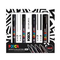 Estojo Caneta Posca Artist's Collection Nibs Com 4 Unidades 59.1303 UNI BALL