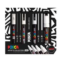Estojo Caneta Posca Artist's Collection Nibs Com 4 Unidades Pin 59.1302 UNI BALL