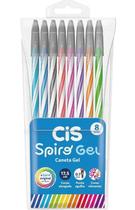 Estojo Caneta Spiro Gel C/8 Cores 0.7mm