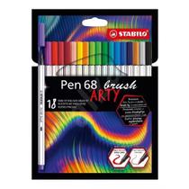 Estojo Caneta Stabilo Pen 68 Brush 18 Cores