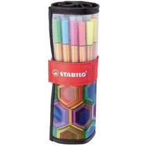 Estojo Caneta Stabilo Point 88 Arty C/25 Cores 0.4 mm 8825-071-20