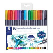 Estojo Caneta Staedtler Brush Pen Duo Ponta Dupla 18cores