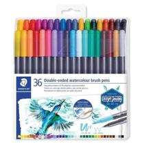 Estojo Caneta Staedtler Brush Pen Duo Ponta Dupla 36cores