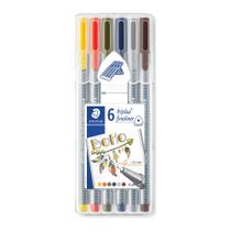 Estojo Caneta Staedtler Triplus 0.3Mm Boho 6 Cores