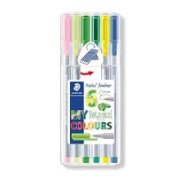 Estojo Caneta Staedtler Triplus 0.3Mm Botanical 6 Cores