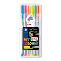 Estojo Caneta Staedtler Triplus Color Neon 0.3Mm 6 Cores