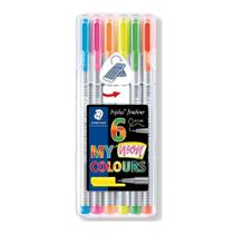 Estojo Caneta Staedtler Triplus Color Neon 0.3Mm 6 Cores