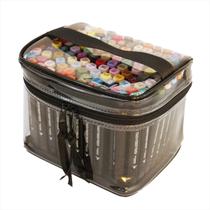 Estojo Canetas Organizador Transparente Até 120 Canetas Espaçoso Alça de mão