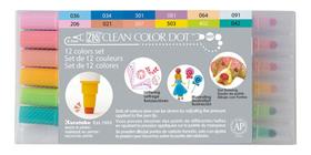 Estojo Canetas Zig Dot Color Kuretake 12 Cores